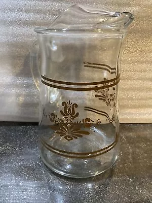 PFALTZGRAFF VILLAGE Pitcher Ice Lip Spout Clear Glass 72oz 9” Tall Vtg • $34