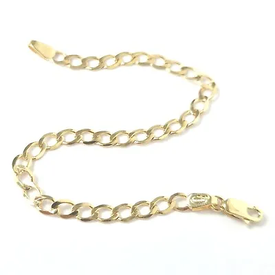 9ct Gold Curb Baby Bracelet Kiddies 5.5 Inches 3.6mm Width 1.9g UK Hallmarked • £125