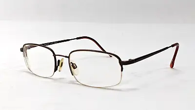 Marchon Flexon Autoflex 63 Mocha Brown Semi Rimless Eyeglasses Frame 53-20-145 • $24