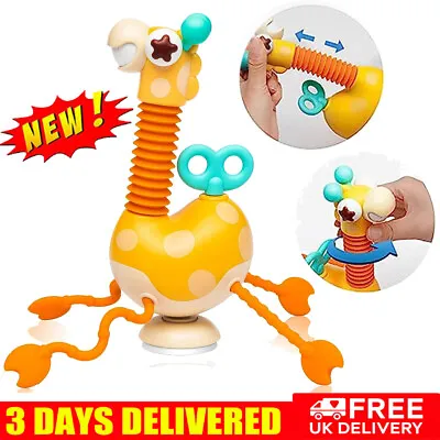 Suction Cup Toy Baby Toy For Highchair Table Giraffe Toy Food-Grade BPA-free UK • £7.89