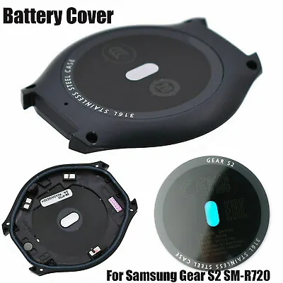 For Samsung Galaxy Gear S2 SM-R720 Back Rear Door Battery Cover Case Black • £10.45