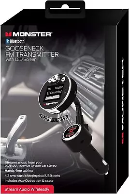 Xtreme Monster FM Transmitter GOOSNECK BlackWFM91003BK • $31.04