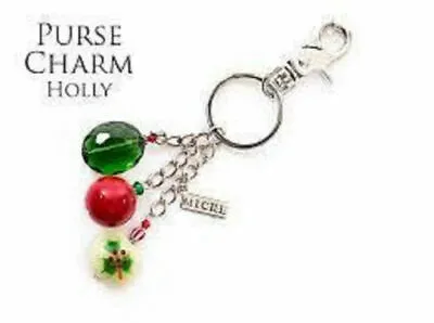 Miche Purse Charm Holly Christmas Red Green Silver NIP Key Chain Charmer  • $8
