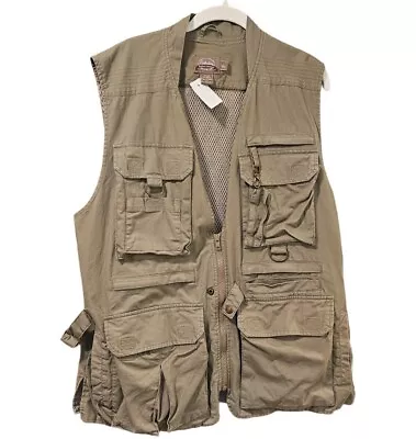 Cabela’s Men’s Safari Vest Hunting  Olive Green  Size Large  • $27.99