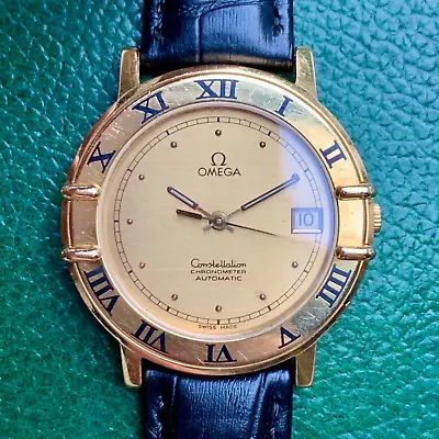 1986 Omega Constellation Chronometer 18K Solid Gold Automatic Ref 168.0075 Watch • $2599