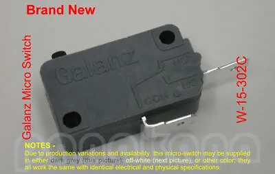 Galanz W-15-302C Micro Switch SPST; Replacement For Many – Brand New • $13.40