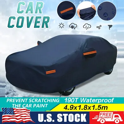 Full Car Cover For Outdoor Sun Dust Scratch Rain Snow Waterproof Breathable • $35.99