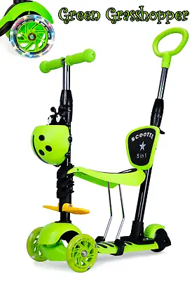 3 Wheel MULTI Scooter With LED Light Wheels - Green Toddler Kids Ride On Toy • $89