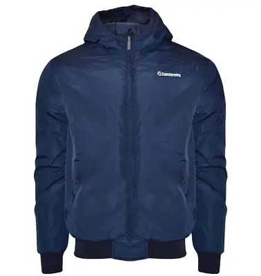 Lambretta Bomber Jacket Navy RRP £70 Clearance Save 65% Small Fit Pls Go Up Size • £19.99