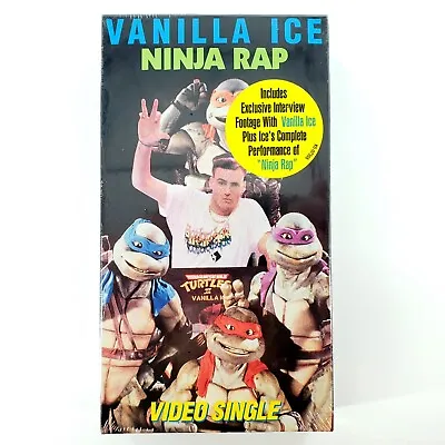 Vanilla Ice Ninja Rap VHS Teenage Mutant Ninja Turtles W/ Sticker New Sealed • $35