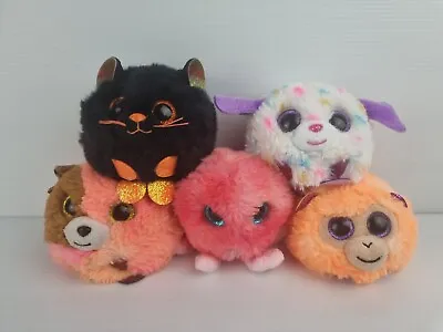 TY Puffies Beanie Boos Lot Bundle Soft Toys Plushie Plushy Kids Mystic Sheldon  • $22