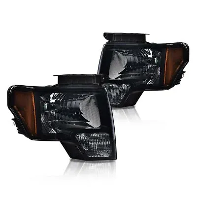 Smoke Lens Black Housing Headlights Lamps Fit For 2009-2014 Ford F150 Pickup  • $98.80