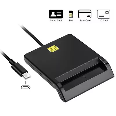 Type C Smart CAC Card Reader DOD Military USB-C Common Access For Windows Mac OS • $13.98