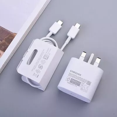 For Samsung Galaxy Phones Genuine Super 25W Fast Charger Adapter Plug & Cable UK • £5.98