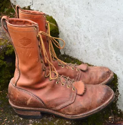 *READ* Vintage Wesco 10  Lineman Logger Boots 12? • $249.99