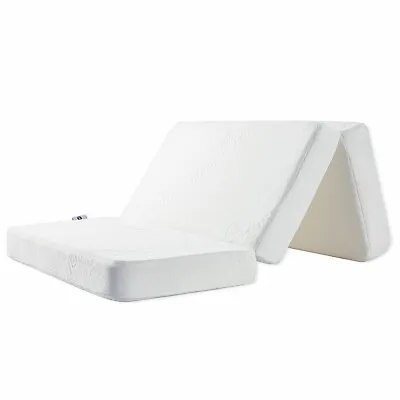 Tri-Fold Baby Crib Mattress Pad Memory Foam Mattress 38x26x3inch With Logo Cover • $30.99