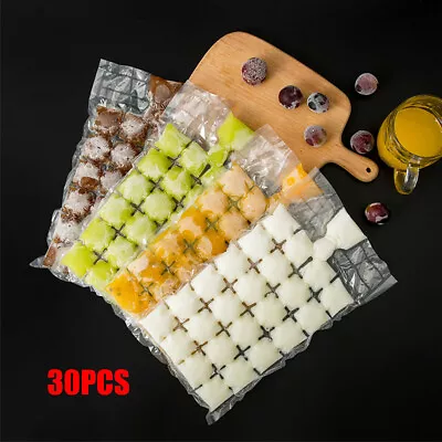 30 Ice Cube Freezer Bags 720 Disposable Cubes Maker Food Grade PE Material Bag  • £2.98
