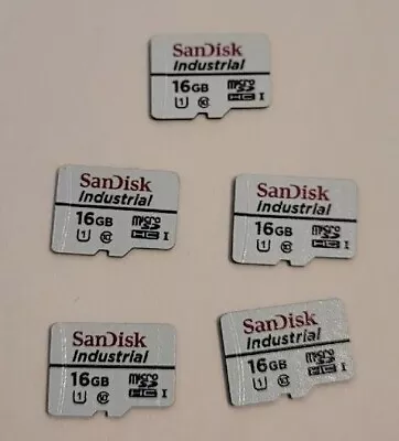 SanDisk Industrial 16GB Micro SD Memory Card Class 10 UHS-I MicroSDHC 5 QTY • $25.60