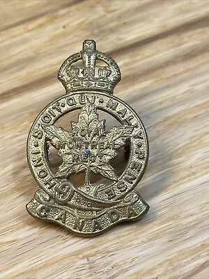 Vintage WWII WW2 Canadian Royal Montreal Regiment Hat Cap Badge Military KG JD • $8