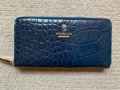 £20 • Buy Modalu Purse : Wallet : Blue Leather: Pippa Denim Croc : BNWT