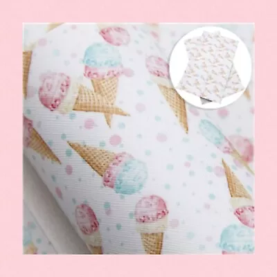 £1.85 • Buy Ice Cream Leatherette Perfect For Diy Hair Bows Clips