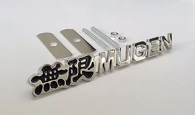 JDM BLACK Mugen Grill BADGE Metal Chrome Front Badge Bumper Grille CIVIC ACCORD • $14.88