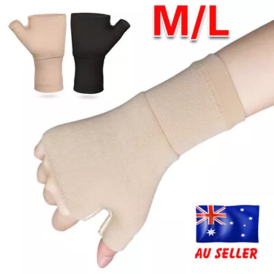 Hand Wrist Brace Support Compression Sleeve Golfer Thumb Band Belt Carpal Gloves • $9.99