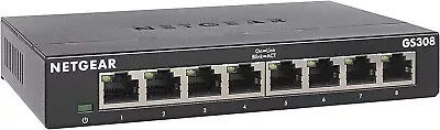 NETGEAR 8-Port Gigabit Ethernet Unmanaged Switch (GS308) - Home Network Hub. • $50