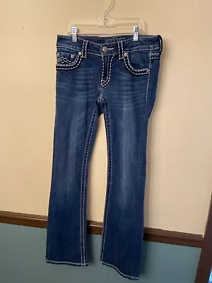 Miss Me Jeans Womens Size 27  30x31 Blue Sunny Boot Cut Low Rise • $34