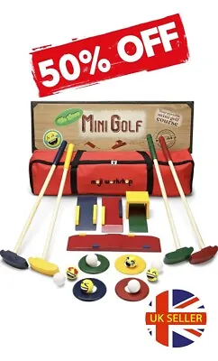 Mini Kids Crazy Golf Set Workshop Wooden Kids Golf Set Indoor And Outdoor • £18.27