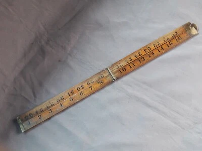 $2.49 • Buy VINTAGE RABONE 3 FOOT RULE - No 1167 - BOXWOOD/BRASS  -  MADE IN ENGLAND .