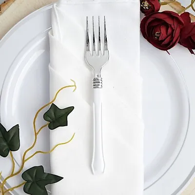 $8.64 • Buy Hard Plastic FORKS Disposable Silverware Party Wedding Catering Cutlery SALE
