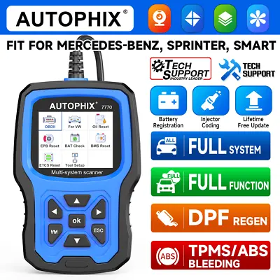 AUTOPHIX 7770 For Mercedes Benz All System Car OBD2 Scanner Diagnostic ABS SRS • $94