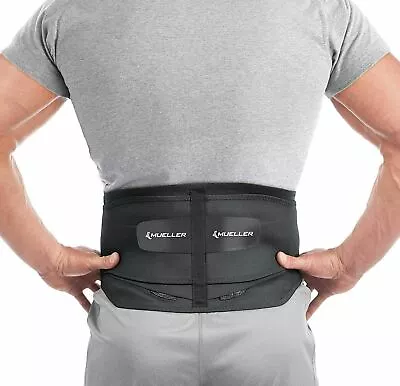 Mueller 255 Lumbar Support Back Brace Removable Pad Black PLUS SIZE Package Vary • $31.13
