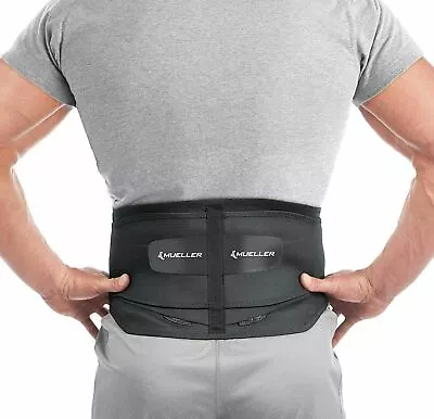 Mueller 255 Lumbar Support Back Brace Removable Pad Black Regular Packages Vary • $39.16