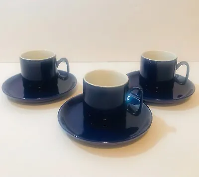 Vintage Espresso Cups Set Of 3  In Cobalt Blue • $14.85