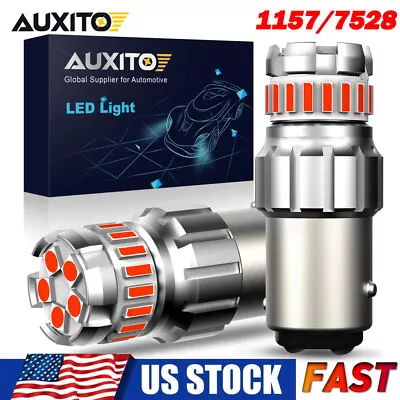 AUXITO LED Brake Tail Signal Light Bulbs 1157 7528 BAY15D Pure Red Super Bright • $13.99