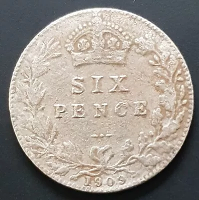 1909 Edsard VII Sixpence Silver Coin • £10