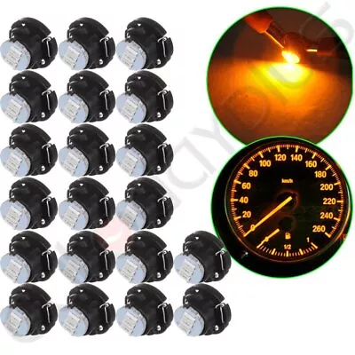 20Pcs Set Yellow T5 Neo Wedge 3SMD LED Instrument Panel Cluster Dash Light Bulbs • $9.91