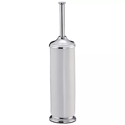 Free Standing Chrome & White  Opera  Toilet Brush & Holder | Showerdrape • £26.55