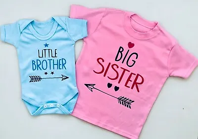 £14 • Buy LITTLE SISTER/LITTLE BROTHER Sibling Set BIG SISTER/BIG BROTHER New Baby Gift