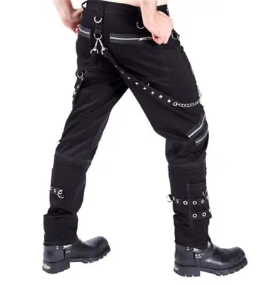 Gothic Men's Fashion Pants Pants Metal Chain Punk  Rock Trousers Loose Casual  • $52.13