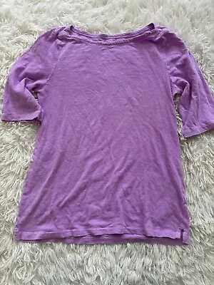 J Crew Women’s Sz. M “ The Painter Tee” Purple Wider Neck Tee. Pretty Soft • $10.99