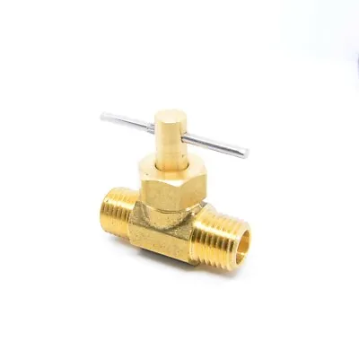 1/4 Male NPT Inline Brass Liquid Gas Propane Needle Valve Natural Gas Oil • $17.97