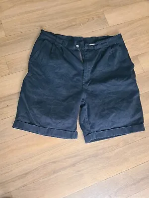 New Classics Mens Black Tailored Chino Style Shorts - Waist Size 34 In 34  - Vgc • £3.99