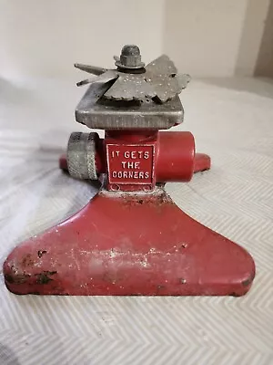 Vintage Square Spray Garden Lawn Sprinkler  It Gets The Corners  Weighted Red • $0.99