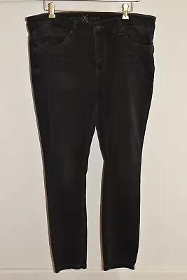 MAC Jeans Dream Skinny Model Black Cotton Blend Ripped Knee Jeans Size 14 • £209.83