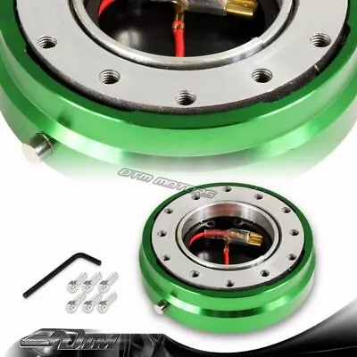 1  Green 6-Hole Steering Wheel Short Quick Release Hub Adapter Kit Universal • $18.88