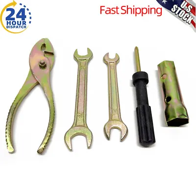 Motorcycle Tool Kit Pliers Wrench Spark Plug Socket For Kawasaki Honda Universal • $13.69