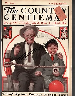 1923 Country Gentleman May 5 - J F Kernan At The Circus; Brahma Bulls; Zane Grey • $33.80